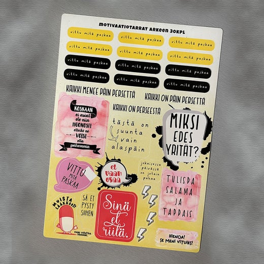 Motivaatiotarrat tarra-arkki